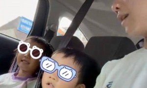 苗苗主动晒五口全家福，郑恺基因强大，仨孩子都像他看着一模一样